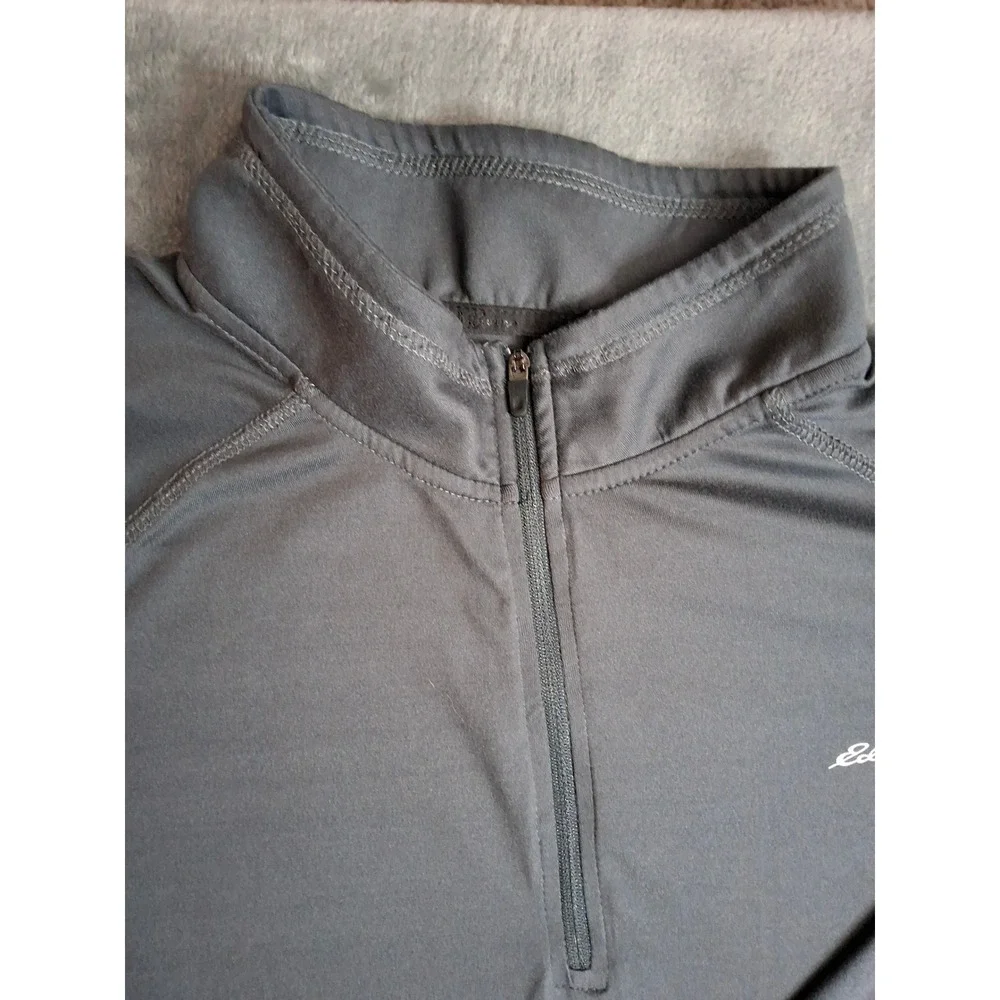 Eddie Bauer Mens XL‎ FreeDry Quarter Zip Pullover Gray Long Sleeve Golf Hiking